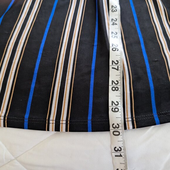 COCOMO Blouse Women's 2X Multicolor Striped Pintuck 1/4 Zip 3/4 Sleeve Work - Picture 10 of 10